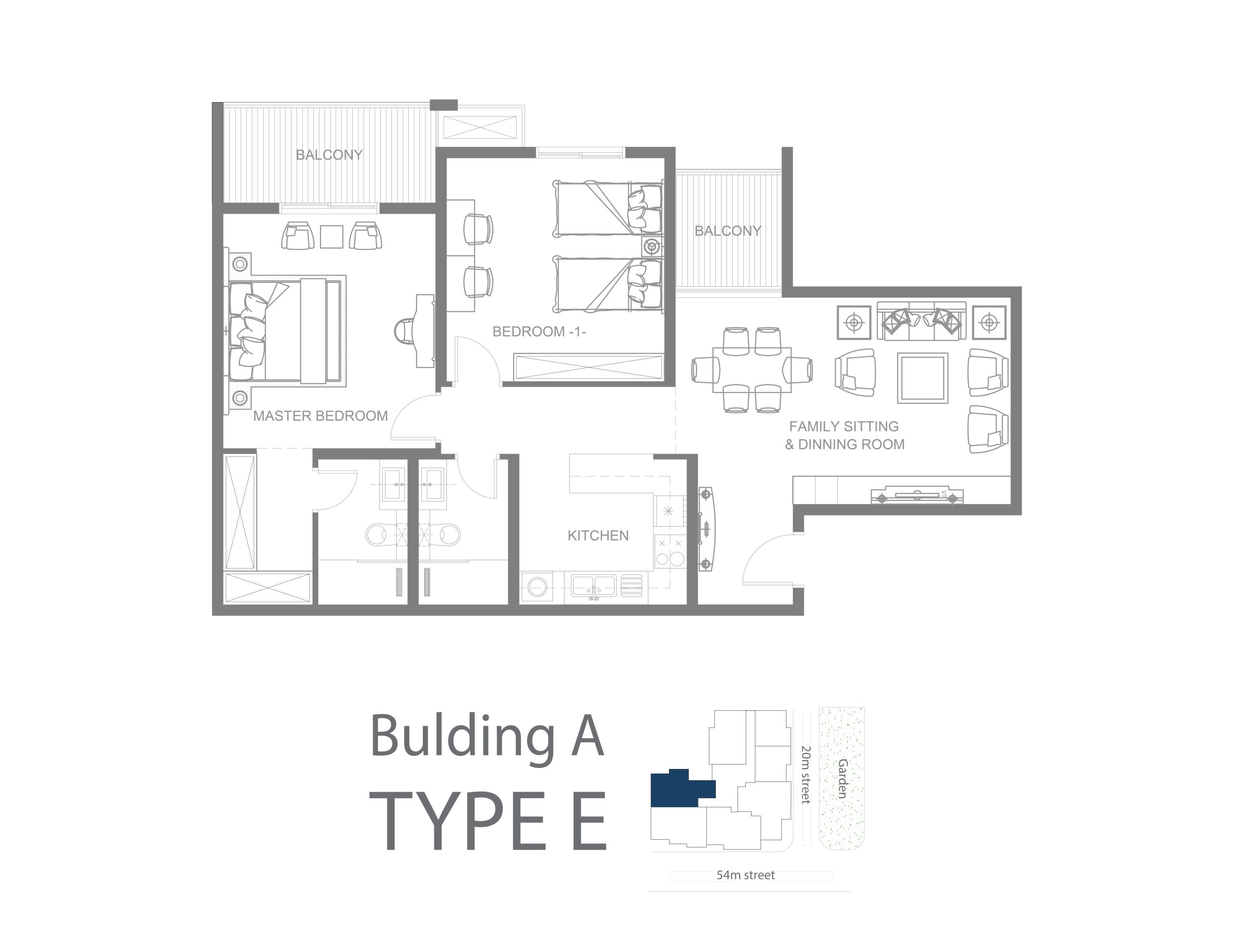 مخطط الوحدة TYPE E