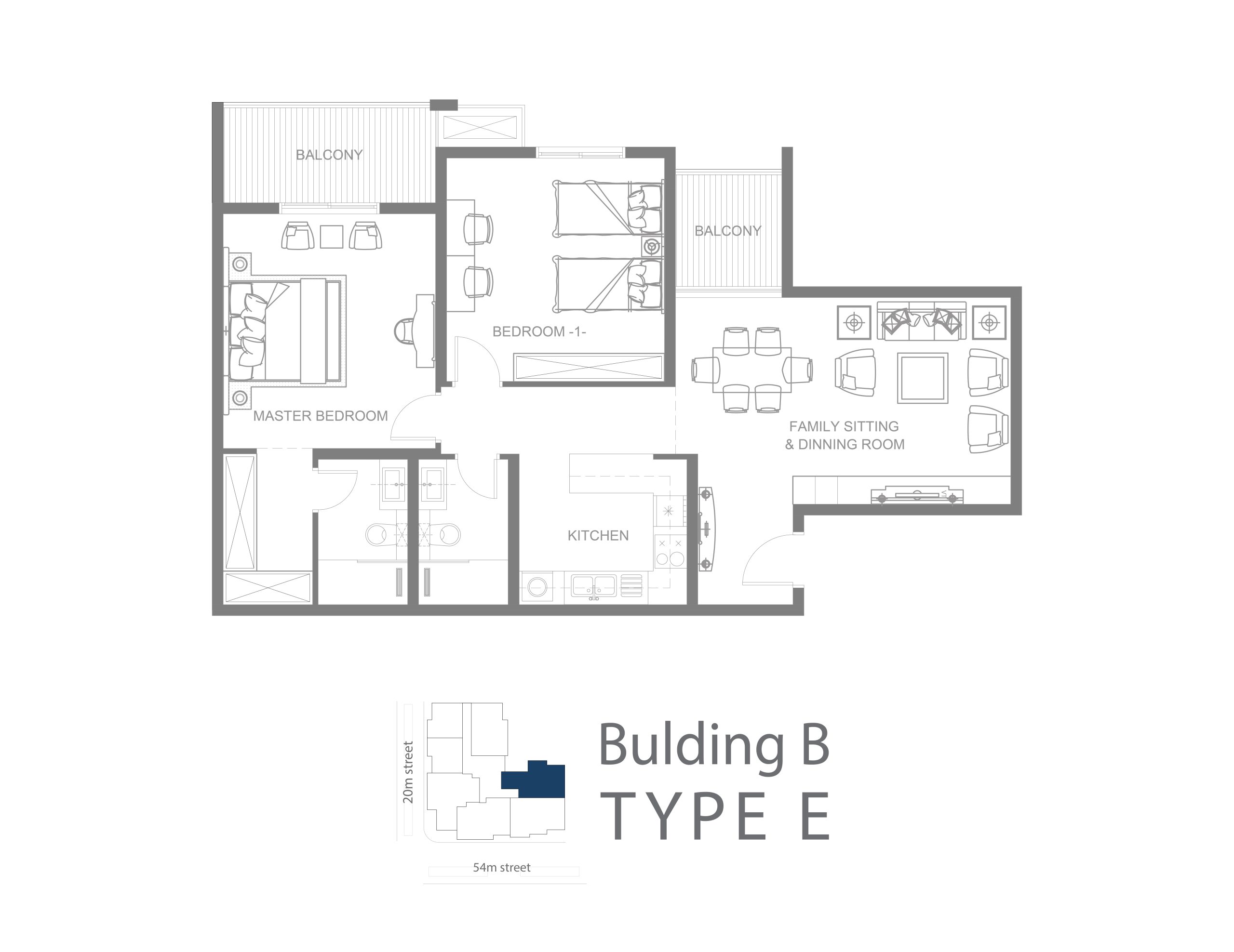 مخطط الوحدة TYPE E